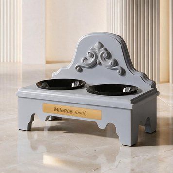 Годівниця Royal Міні з чорними керамічними мисками Сіра 0001-BS-Gray фото